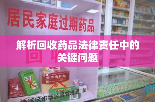 滁州解析回收药品法律责任中的关键问题